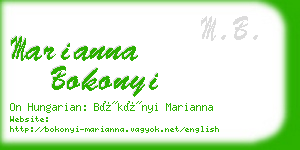 marianna bokonyi business card